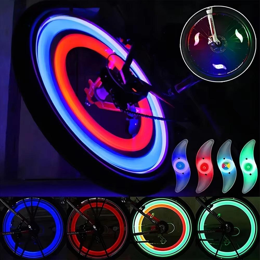 1PC Bike Wheel Spoke Light Tire Lights 3 Mode Wheel Color Spoke Light LED Waterproof Bike Safety Warning Spokes Lamp Bike Decor