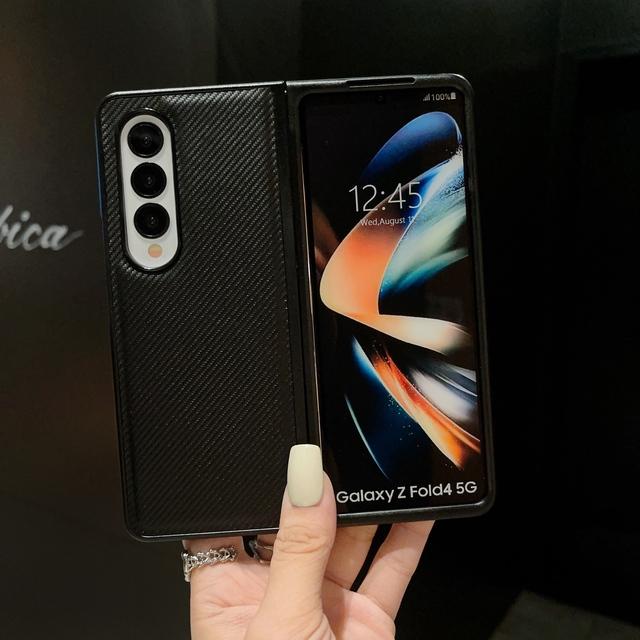 Pro Samsung Galaxy Z Fold 4 3 2 5g Pouzdro Luxusní Business Obyčejná kůže Ultra tenký matný ochranný kryt proti nárazu Příslušenství