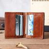 Nuevo tarjetero retro de piel de vaca con ranuras para múltiples tarjetas, monedero pequeño de gran capacidad, billetera para tarjetas de crédito para hombres y mujeres, bolsos delgados para tarjetas de presentación