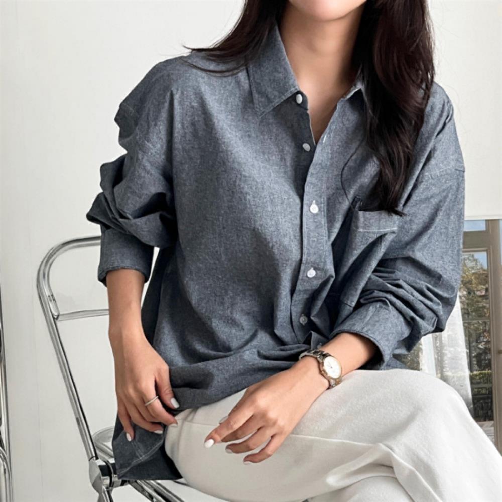 New ArrivalS Open Run Women S overSized Pocket Denim Shirt