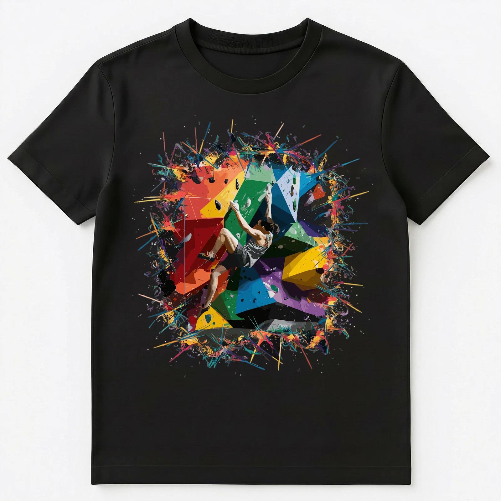 

Colorful Paint Splash Climber Art Graphic Unisex T-Shirt 2XL