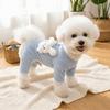 Striped Pet Four Legged Clothes Warm Pet Belly Cover Cute Puppy Warm Pullover  Home Wear