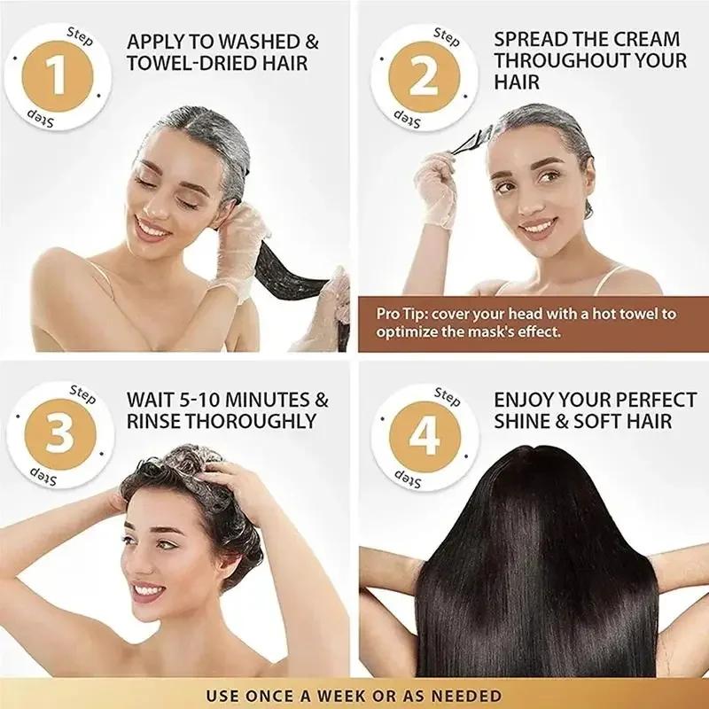 Collagen Keratin Hair Care Mask Treatment Dry Damaged Hair Revitalize Hair Straighten Soft Smooth Moisturize Care Products