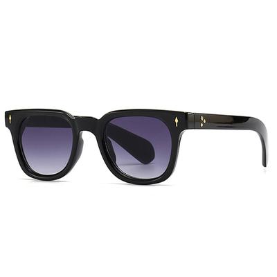 Retro Quadrat Nieten Sonnenbrille Shades UV4 Mode Frauen Grün Sonnenbrille Lentes De Sol Para Hombre Gafas De Sol