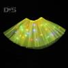 LED Light-Up Women Mesh Skirt Elastic Waist Illuminated Skirt Stage Show Colorful Gauze Skirt Multi Layer Full Mesh Skirt