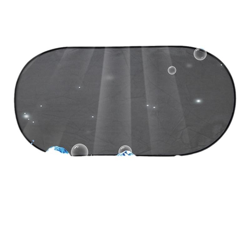 Black Mesh Car Rear Window Sunshade - Summer Heat Protection Curtain