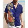 New Beach Men's Short Sleeved Music Print Polo Collar Button Shirt Outdoor Leisure Fashion Street Men's High Quality Top