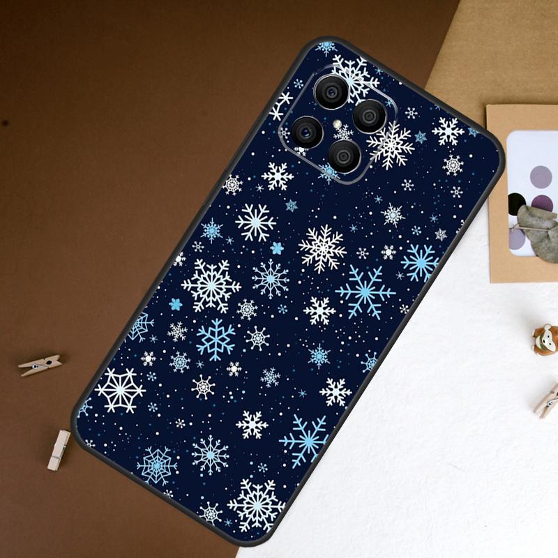 Snow Snowflake Winter Phone Case For Honor 90 Lite 50 70 Magic 5 6 Pro 8X X6 X7 X8 X9 X8a X7a X6a X9b X9a Cover