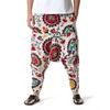 Herren Hose Bedruckt Tiefer Schritt Sommer Multi-Taschen Lockere Hose für Strand