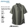 Jeanswest Herren Waffelstrick Kurzarm Poloshirt