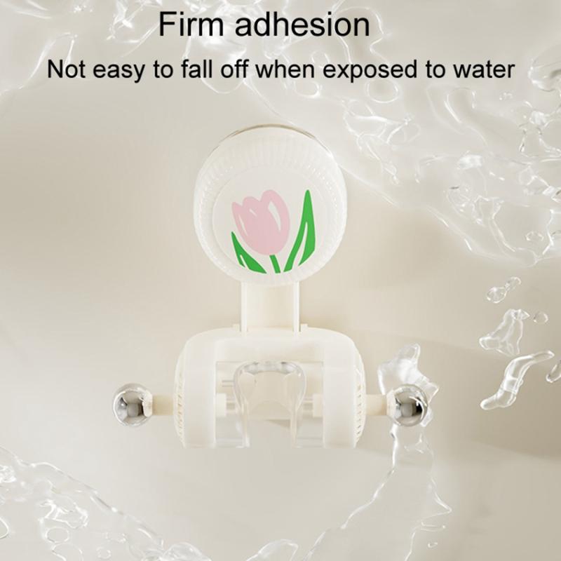 

Tulip Shape Suction Cup Shower Head Holder Drill Free Wall Mount Shower Head Support White