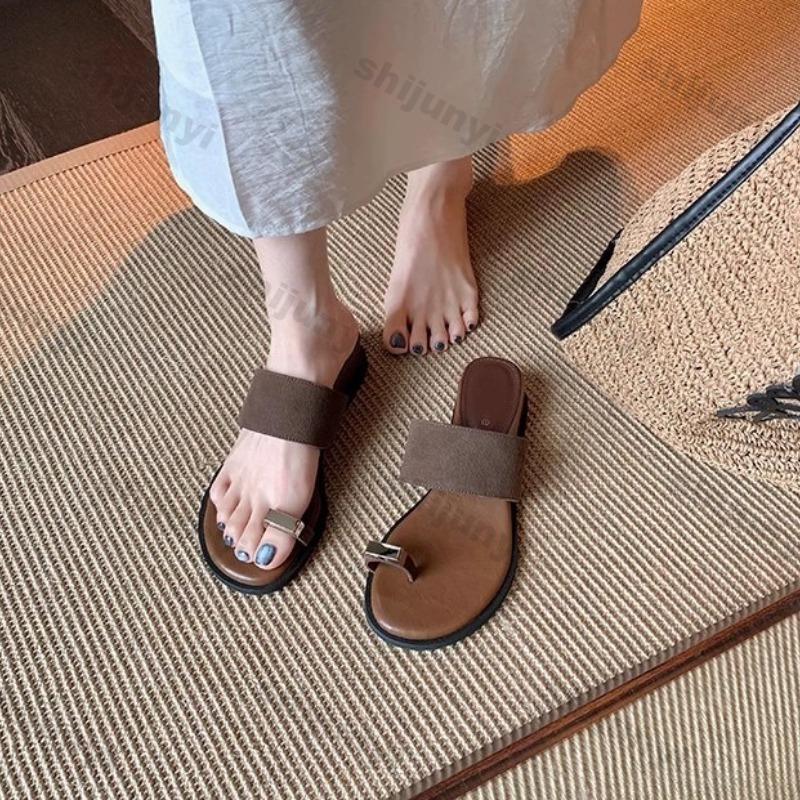 Fashion Women's Wedge Shoes 2025 New Summer Height Increase Rhinestone Sandals Fashion Clip Toe Comfortable Breathable Outdoor Slippers