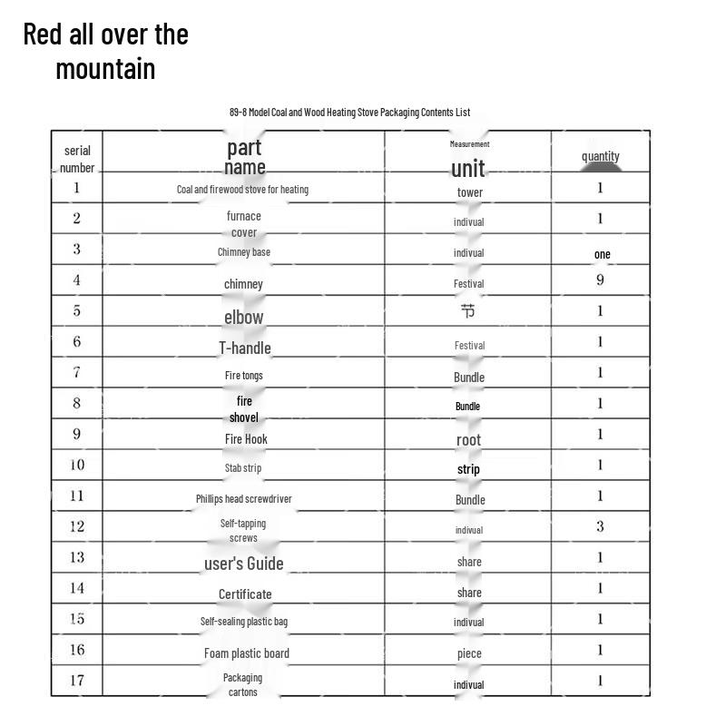 89-8 Multi-fuel Tent & Camping Heating Stove