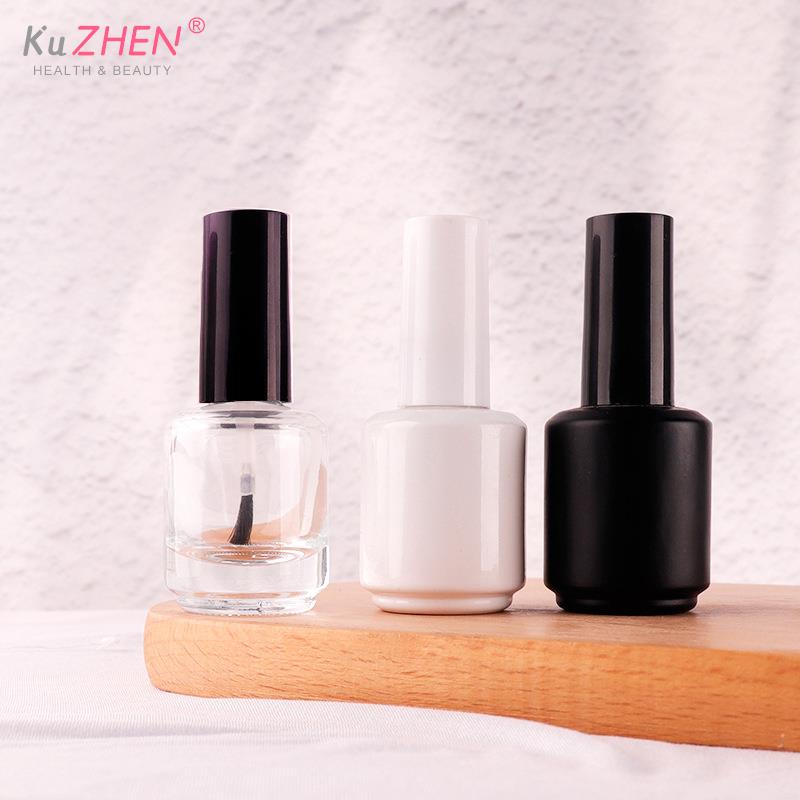 5/10/15ml Empty Transparent Glass Nail Polish Bottle Empty With Lid Brush Cosmetic Containers Nail Glass Bottles With Brush