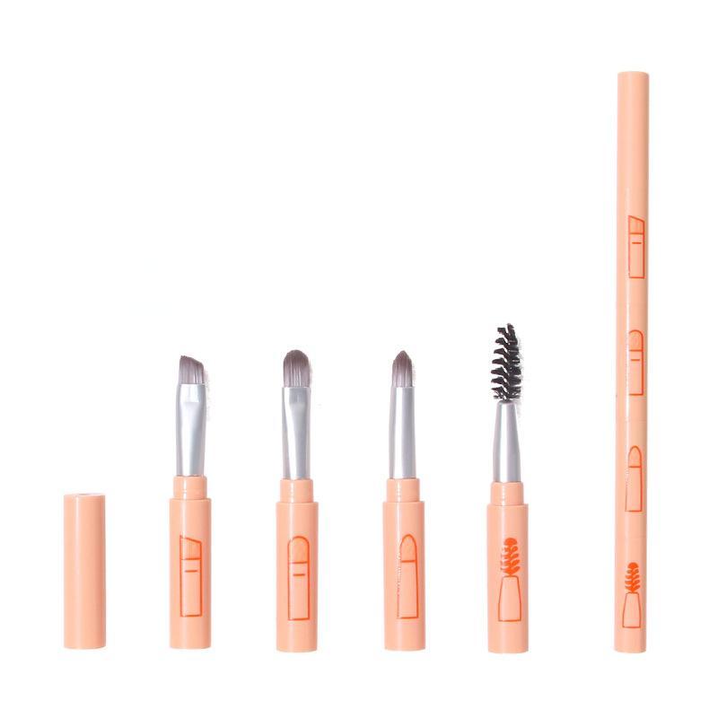 4 IN 1 Multifunctional Makeup Brushes Set Makeup Gadget Detachable Lip Eyeshadow Brush Sponge Eyeshadow Brush for Home Travel