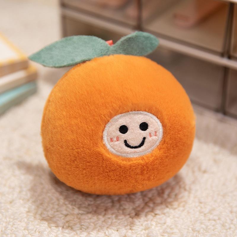 Creative Cute Expression Fruit Banana Throw Pillow Plush Toy Doll Orange Doll Small Pendant Children'S Doll