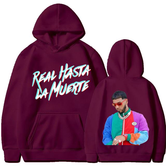 Nová hip-hop Unisex a dámská ležérní teplá sportovní mikina s kapucí Real Hasta La Muerte ležérní sportovní oblečení Unisex a dámské anime pulovry