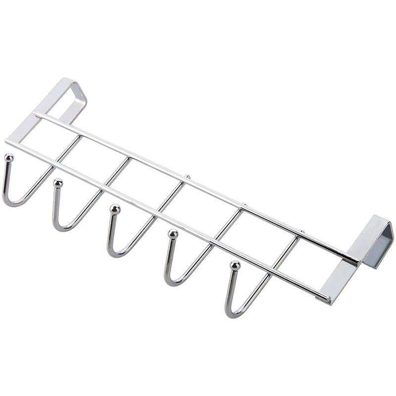 No Drill Over Door Hooks 5 Hooks Heavy Duty Organizer Space-Saving Wall Hanger For Coat Key Towel In Closet Bedroom Hallway