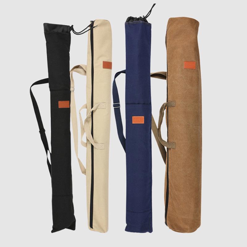 Thickened Canvas Fishing Rod Bag with Large Capacity and Lightweight Design