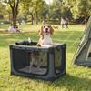 Soft Foldable Dog and Cat Carrier with Cushion, Washable Cover, Doors, Breathable 600D Oxford, 76x54x54 cm, Green
