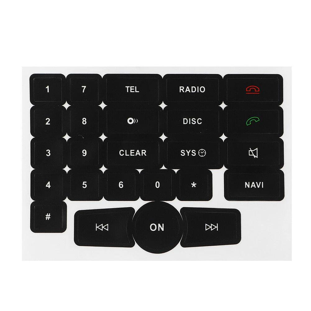 Autoaufkleber Abziehbilder für Mercedes 2007-2014 Reparaturknopf Tür Lenkung Klimakontrolle A/C Fenster W Radio Aufkleber