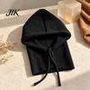 Windproof Winter Cap for Women Knitted Balaclava Cap, Warm Woolen Hat ,Adjustable Gift Her Drawstring Thermal Neck Warmer Outdoor Sports Cycling