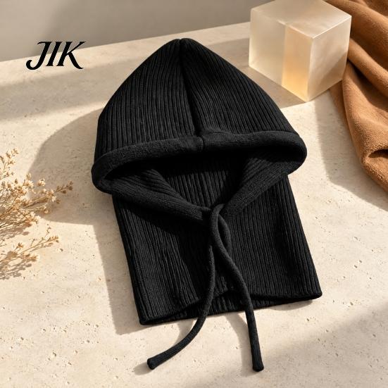 Windproof Winter Cap for Women Knitted Balaclava Cap, Warm Woolen Hat ,Adjustable Gift Her Drawstring Thermal Neck Warmer Outdoor Sports Cycling