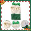 Dog Headwear Winter Hat Ear Protection Polyester Bowknot Decoration for Christmas Party