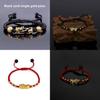 Legierung Perle Rotes Seil Verstellbares Pi Xiu Armband für Männer Frauen Geschenk