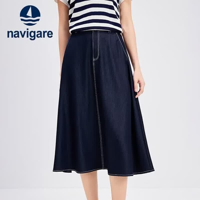 Navigare Women s Lightweight Casual A-Line Skirt S