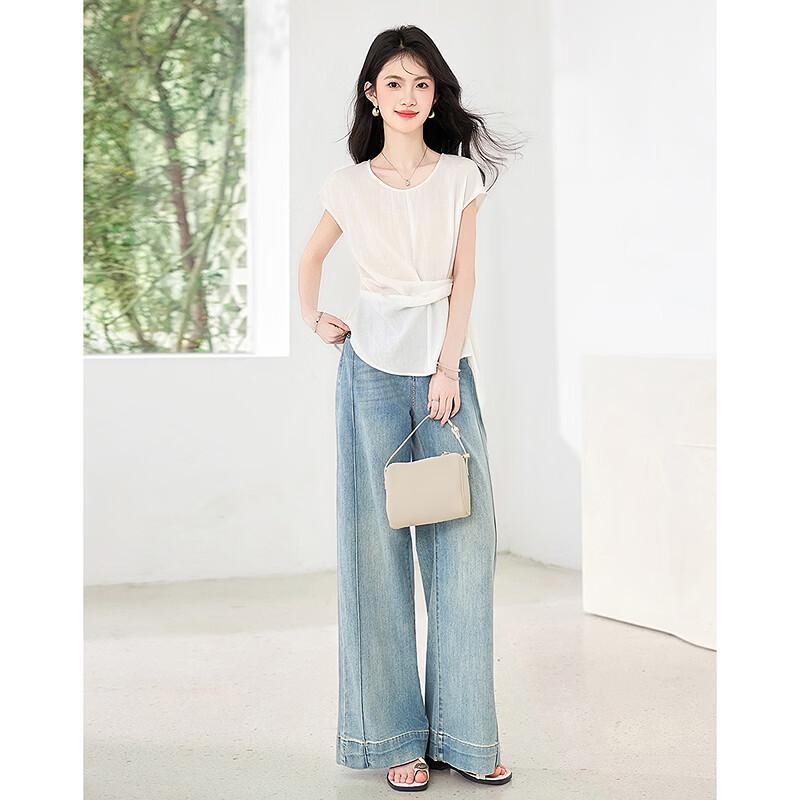 Summer Elegant Waist-Tie Blouse