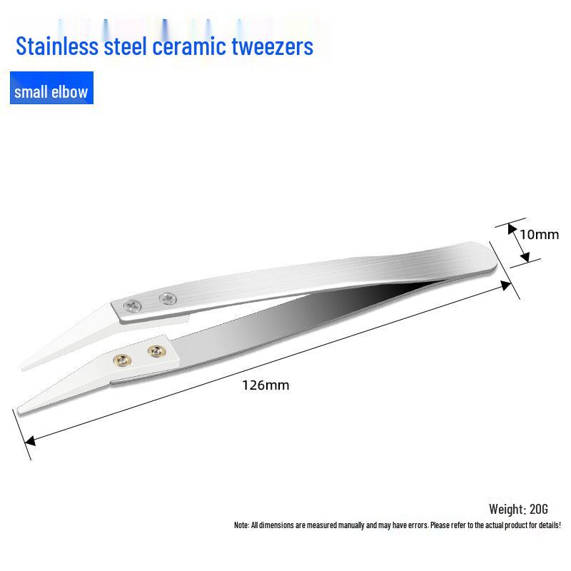Stainless Steel Anti-Static Ceramic Tweezers - High Temp Resistant & Anti-Corrosion