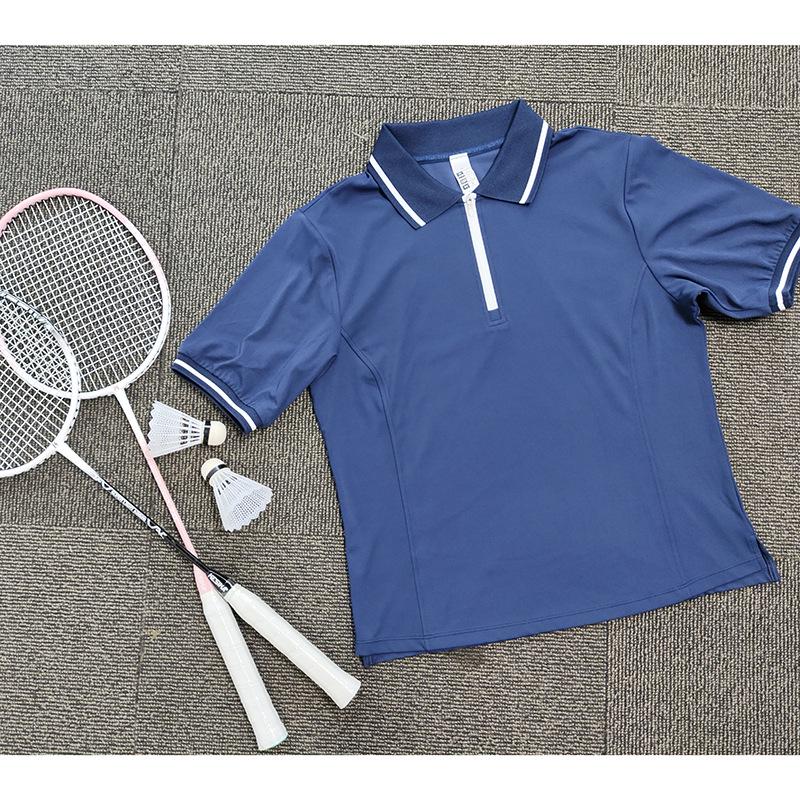 Polo respirant à manches courtes à séchage rapide pour femme 2026: T-shirt décontracté à revers pour le sport d'été