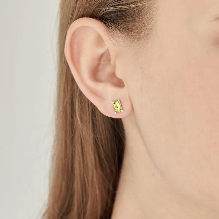 COTOIT_[YOUR WAVE GEM] Earring_Peridot (Green)