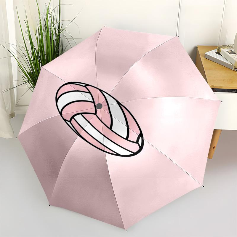 1pc football Umbrella Portable Folding Umbrella Iron Frame Hole Bone Structure Outdoor Home Umbrella