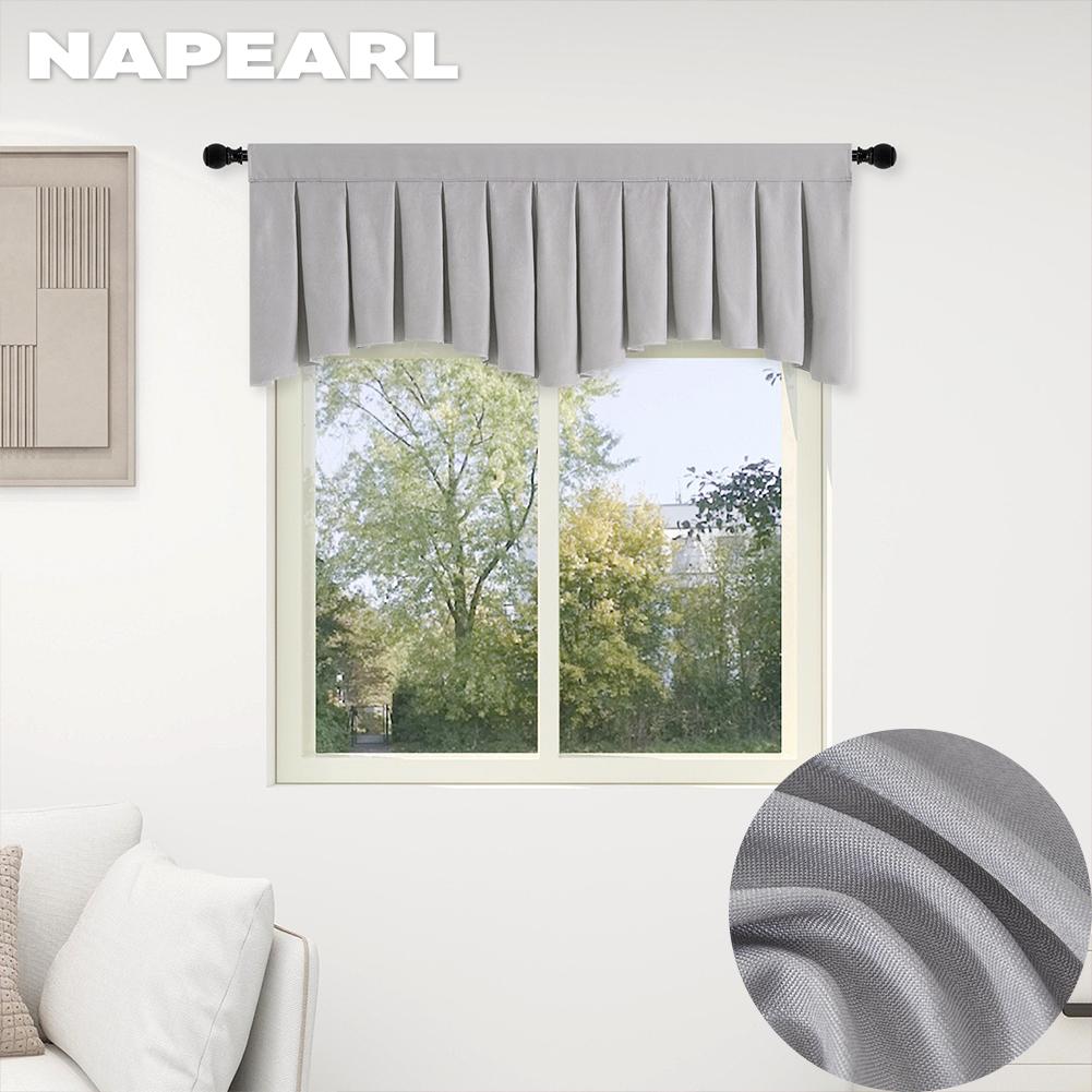 1PC NAPEARL Cap de perdea opace de culoare solidă la modă și minimalistă pentru decorarea ferestrelor mici 132x46cm
