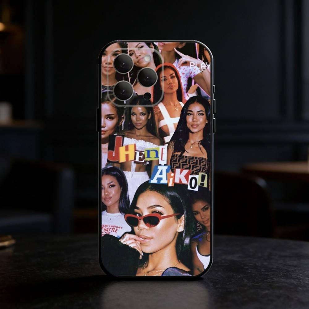 

J-Jhene Phone Case For iPhone 17,16,15,14,13,12,11 Plus,Pro Max,SE4Soft Silicone Black Cover iPhone12