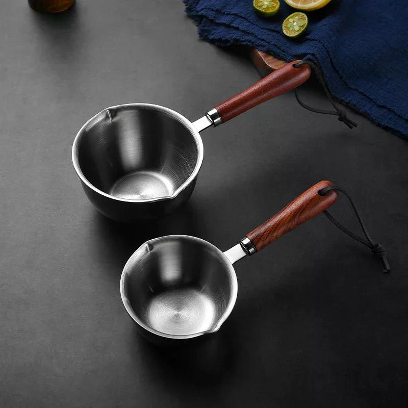 Edelstahl Ölpfanne 150ML 300ML Kleiner Topf Kochen Butter Schmelztopf Schokolade Küche Kochgeschirr Kochwerkzeuge