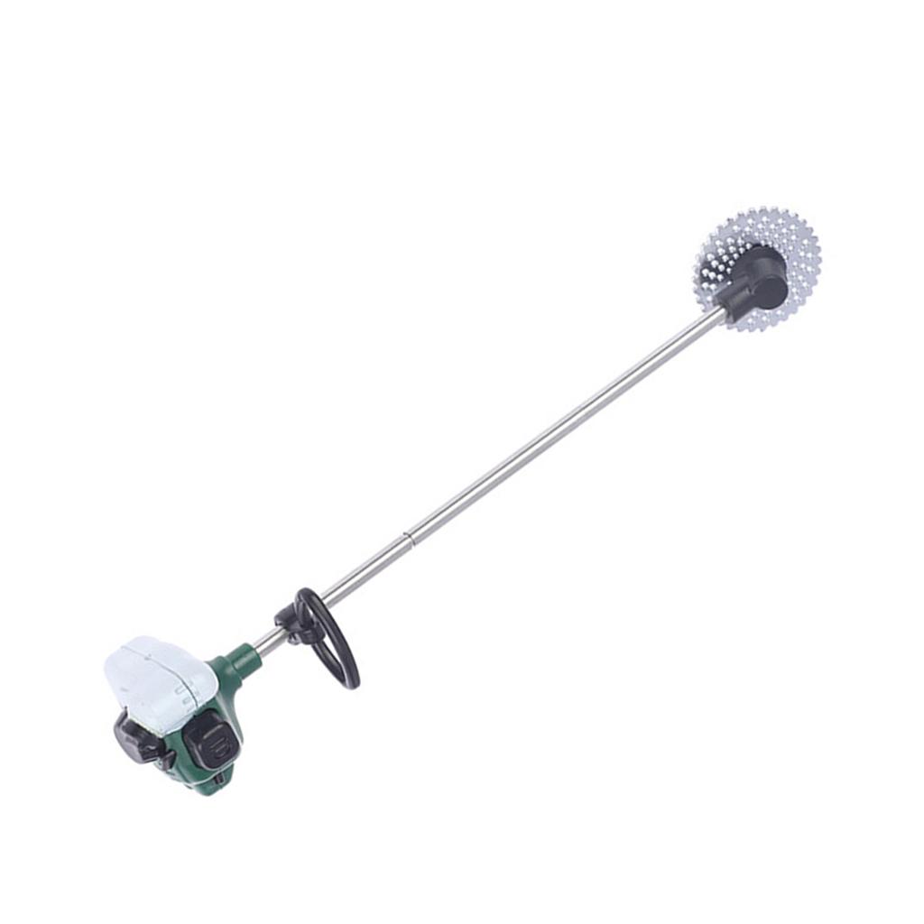 Mașină de tuns iarba mică pentru casă de păpuși afișaj de grădină cu lanț în miniatură 1/12 afișaj pentru casă de păpuși mobilă decorațiuni pentru casă de păpuși