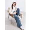 Betu Women's High-Waist Wide-Leg Raw Hem Jeans