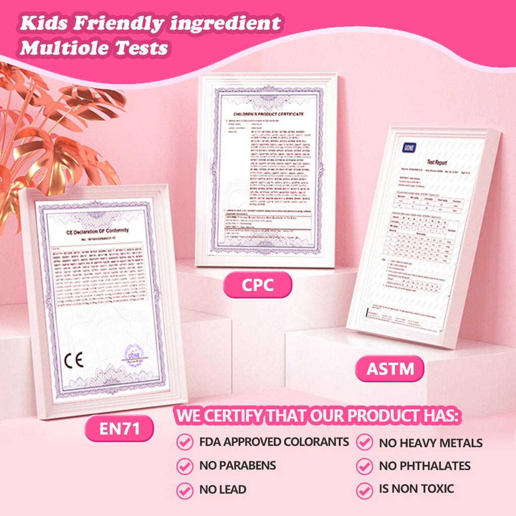 Children'S Water-Soluble Makeup Set Safe, Non-Toxic, Washable, Rich Eye Shadow, Lip Gloss, Family Toy