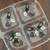 Kawaii Black Cat Little Fish Keychain Cute Cartoon Kitten Acrylic Keyring Couple Key Holder Bag Pendant Hanging Decoration Gifts