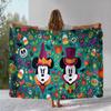 Cartoon Mickey Minnie Mouse Donald Duck Flannel Blanket,Ultra Soft Warm Plush Throw for Home Bedroom Bed Sofa Cover Office gift
