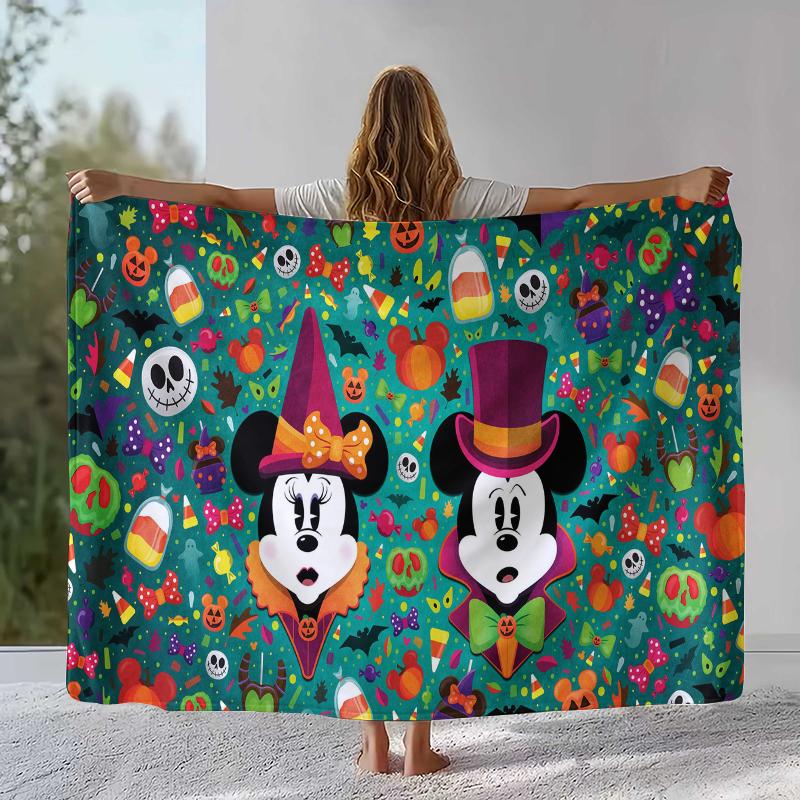 Cartoon Mickey Minnie Mouse Donald Duck Flannel Blanket,Ultra Soft Warm Plush Throw for Home Bedroom Bed Sofa Cover Office gift