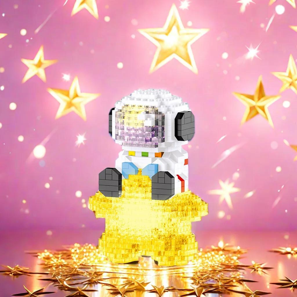 Knew Built Astronaut LED Micro Mini Building Blocks Toys Space Enthusiast Collectible Perfect Gift Idea