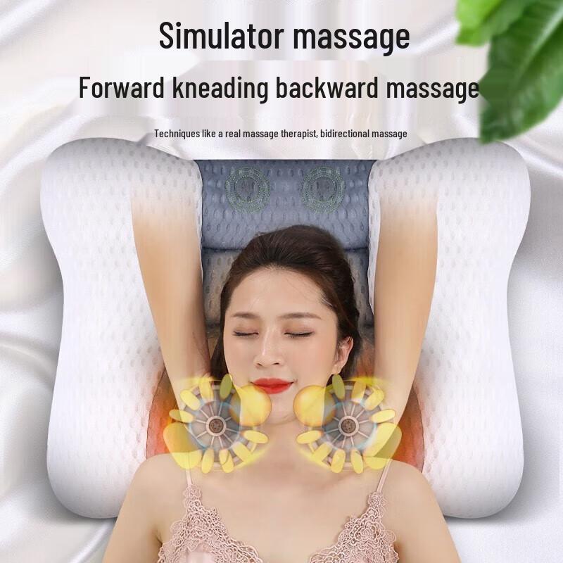 Shangheng Luxury Heated Neck and Shoulder Massage Pillow CN Plug (adapter Included)