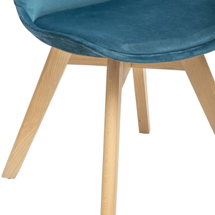 Scandinavian Style Chair "Baya Patchwork" Atmosphera - Blue