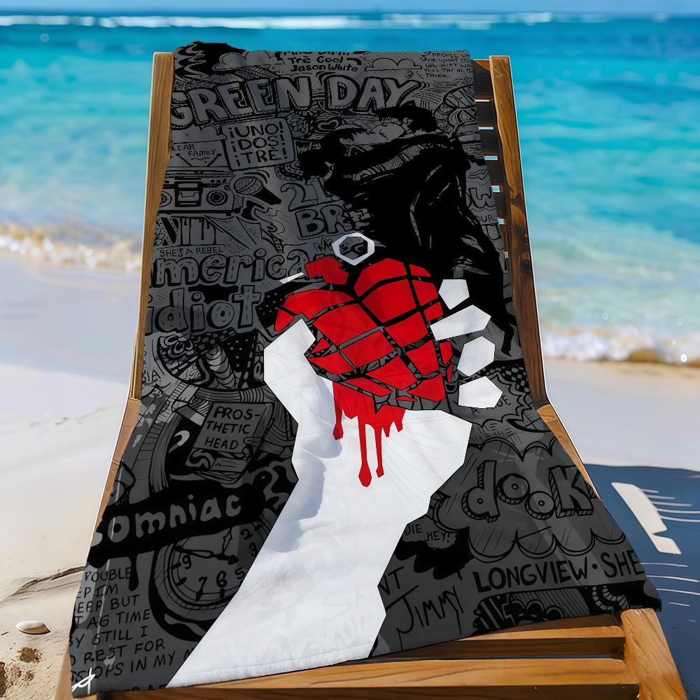 

Band G-Green D-Day-S Towel Sports Quick Dry Travel Camping Gear Sandproof Soft Light Large Beach Towel W40*H60(CM)