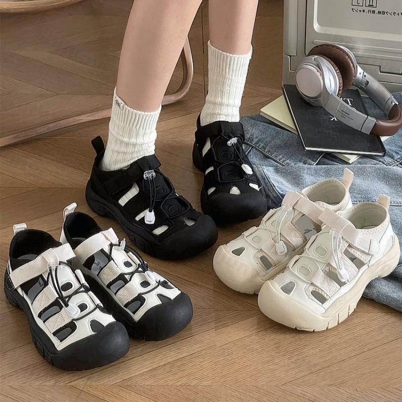 Fashion Summer Women's Casual Sports Sandals 2025 New Hollow Out Breathable Non Slip Outdoor Casual Shoes Comfort Retro Beach Sandals