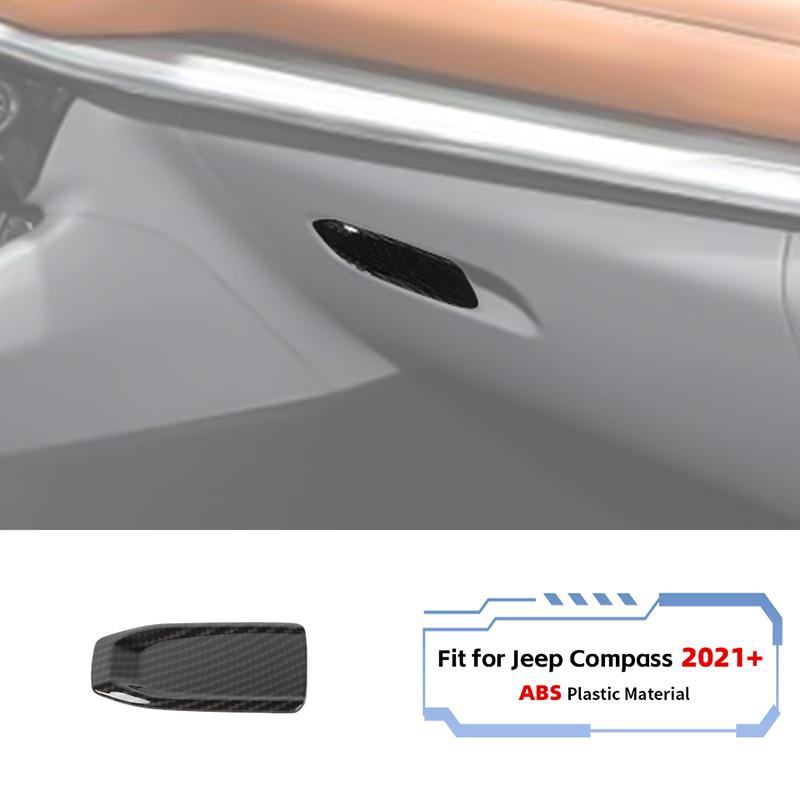 

Car Interior Center console Sides Air Trim Cover Gear Ring Decoration Stickers Kit for Jeep Compass Up,Carbon Grain Black Copilot switch trim